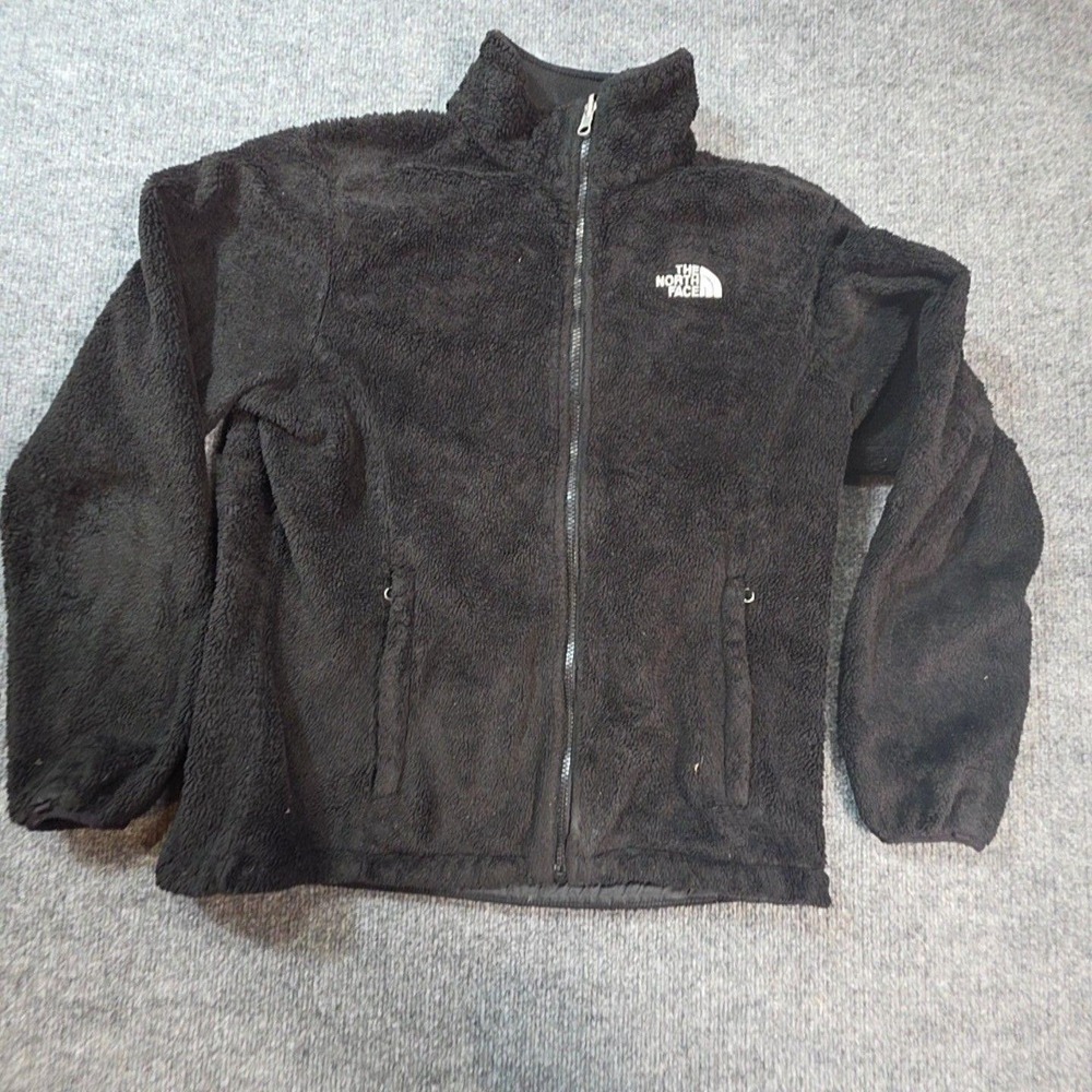 The North Face Jacket Womens M Black Fleece Full Zip Pockets Short Warm